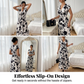 👗Maxikleid mit Blumenmuster, V-Ausschnitt und geraffter Taille