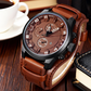 Herren-Business-Quarzuhren mit PU-Lederarmband