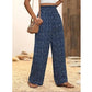 Damen-Hose mit gerafftem Hohem Bund & Weitem Bein – Leicht, vielseitig & eleganter Oversize-Style 🌿