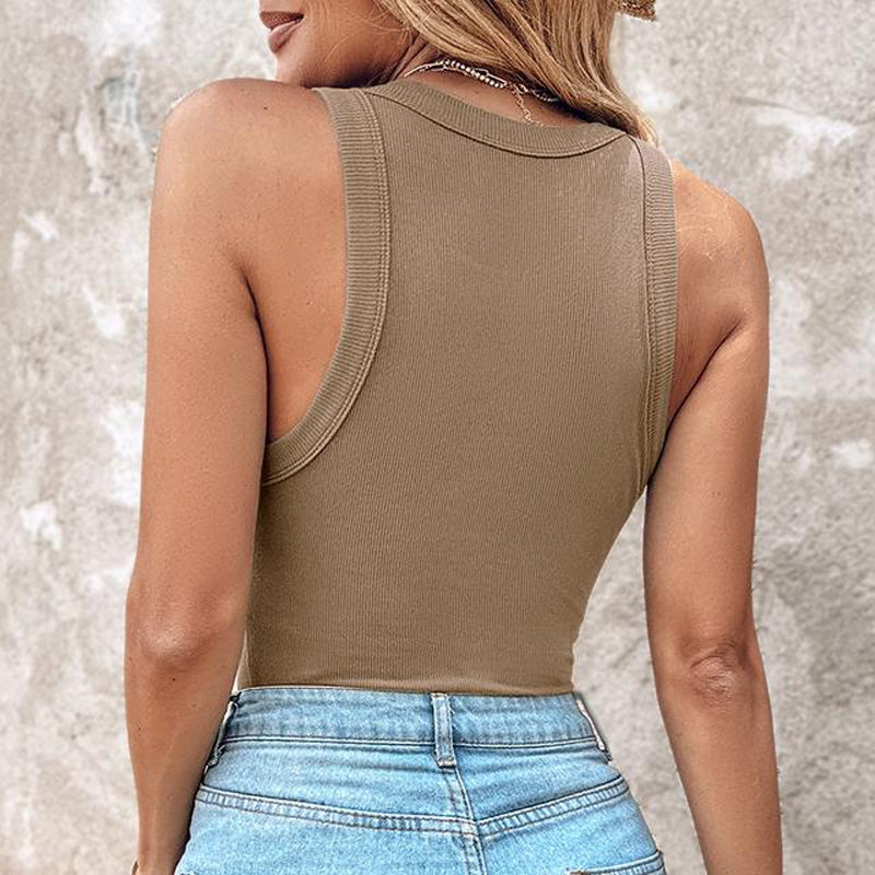 🎀Geripptes Tanktop mit integriertem BH für Frauen🌸ideal für Alltag, Freizeit und Sommer🌊