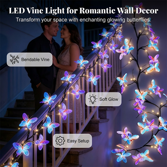 🦋 50% RABATT! ✨ Romantische LED-Lichterkette in Schmetterlingsform – Sanftes Licht, Bezauberndes Design & Perfekt Für Schlafzimmer & Feiern 🎀