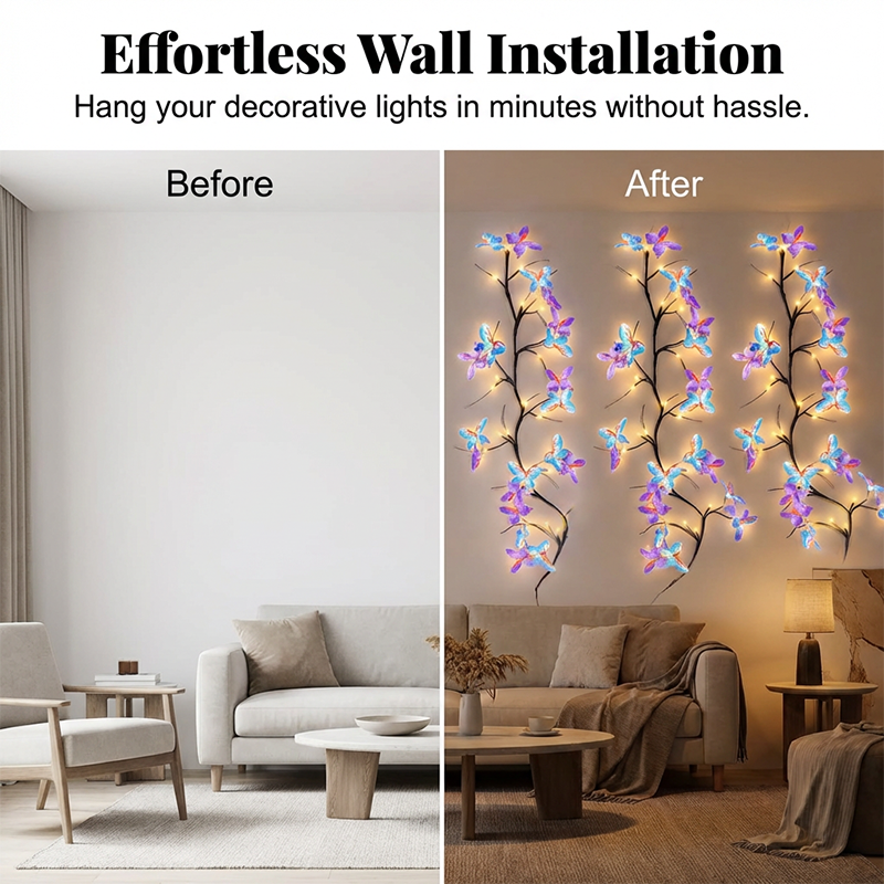 🦋 50% RABATT! ✨ Romantische LED-Lichterkette in Schmetterlingsform – Sanftes Licht, Bezauberndes Design & Perfekt Für Schlafzimmer & Feiern 🎀