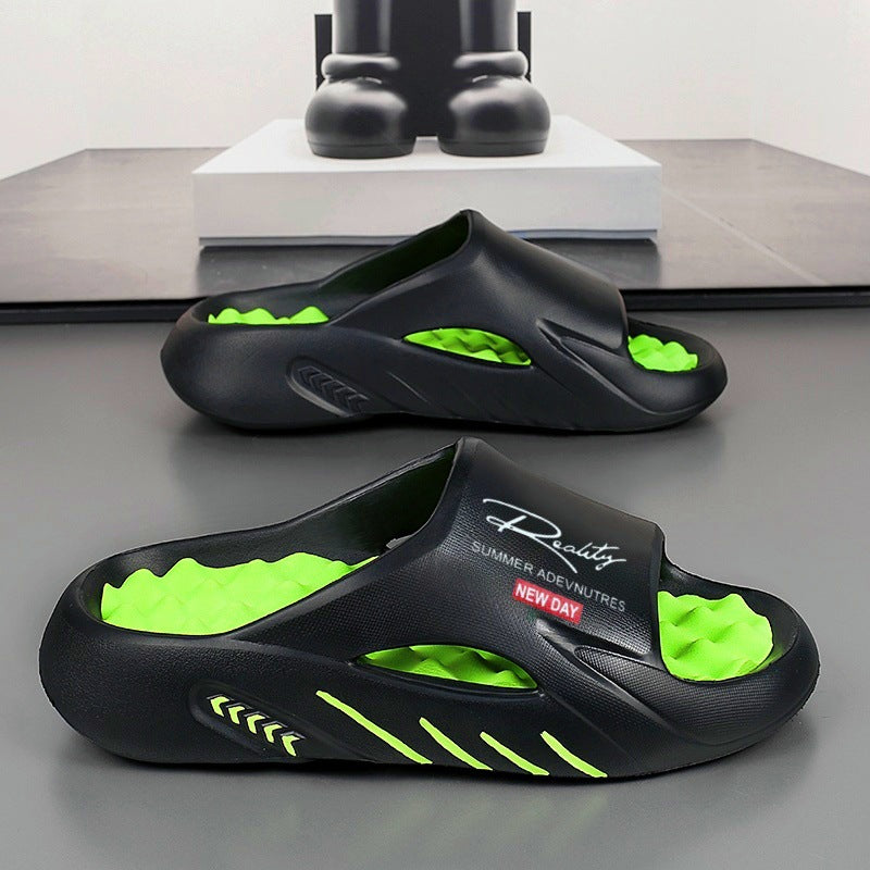 💥50% SPAREN 🦶Rutschfeste Cloud-Pantoletten für Herren mit dicker Sohle🌊Erfrischend und hautfreundlich
