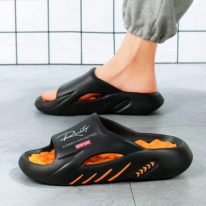💥50% SPAREN 🦶Rutschfeste Cloud-Pantoletten für Herren mit dicker Sohle🌊Erfrischend und hautfreundlich