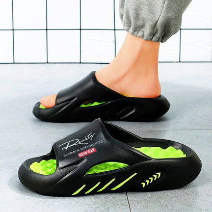 💥50% SPAREN 🦶Rutschfeste Cloud-Pantoletten für Herren mit dicker Sohle🌊Erfrischend und hautfreundlich