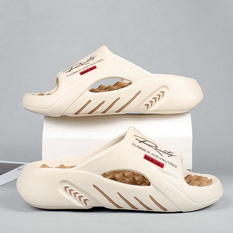 💥50% SPAREN 🦶Rutschfeste Cloud-Pantoletten für Herren mit dicker Sohle🌊Erfrischend und hautfreundlich