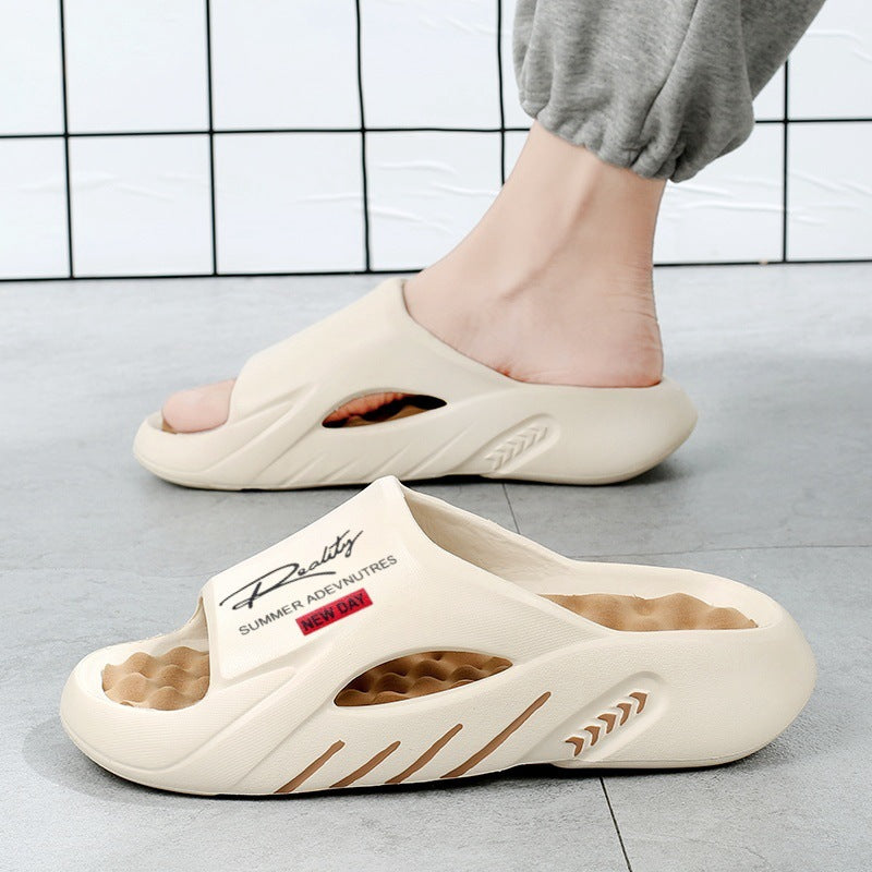 💥50% SPAREN 🦶Rutschfeste Cloud-Pantoletten für Herren mit dicker Sohle🌊Erfrischend und hautfreundlich