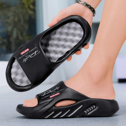 💥50% SPAREN 🦶Rutschfeste Cloud-Pantoletten für Herren mit dicker Sohle🌊Erfrischend und hautfreundlich