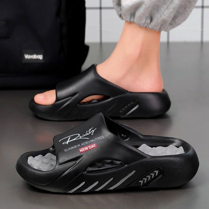💥50% SPAREN 🦶Rutschfeste Cloud-Pantoletten für Herren mit dicker Sohle🌊Erfrischend und hautfreundlich