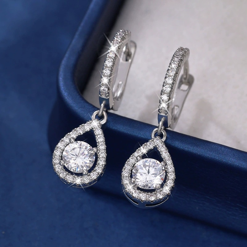 🎁Neuwaren 50% Rabatt💥Elegant Teardrop Dangle Hoop Earrings