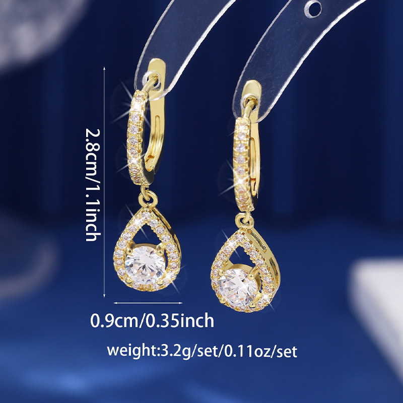 🎁Neuwaren 50% Rabatt💥Elegant Teardrop Dangle Hoop Earrings