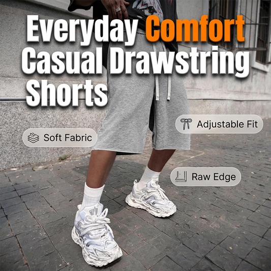 Herren Casual Kordelzug-Shorts mit Knienlänge