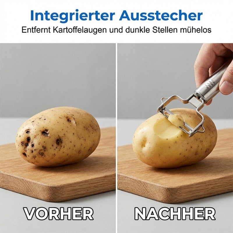 🥕 KAUFE 3, ERHALTE 1 GRATIS! 🔪 Multi-Funktions-Sparschäler & Julienne-Schneider aus Edelstahl – Rostfrei, Ergonomisch & Ideal Für Gemüse & Obst ✨