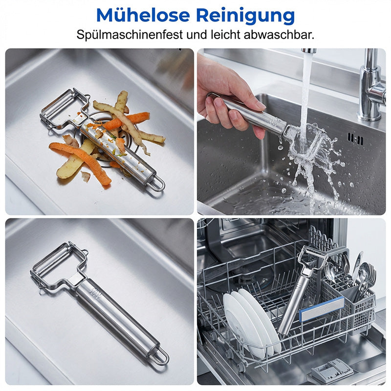🥕 KAUFE 3, ERHALTE 1 GRATIS! 🔪 Multi-Funktions-Sparschäler & Julienne-Schneider aus Edelstahl – Rostfrei, Ergonomisch & Ideal Für Gemüse & Obst ✨