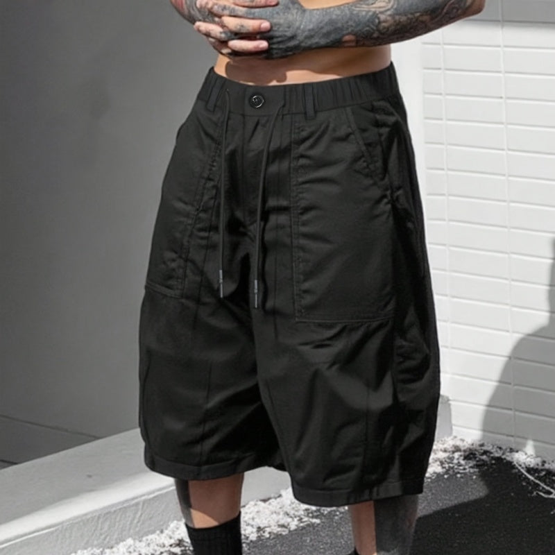 👖 JETZT 50 % RABATT! Lässige Herren-Caprihose in Übergröße mit Kordelzug – Weites Bein, lockere Passform, elastischer Bund und strapazierfähiges Polyester 🔥✨