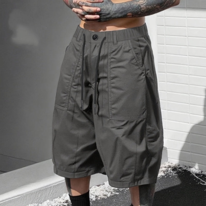 👖 JETZT 50 % RABATT! Lässige Herren-Caprihose in Übergröße mit Kordelzug – Weites Bein, lockere Passform, elastischer Bund und strapazierfähiges Polyester 🔥✨