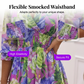 ❤️A-Linien Kleid für Damen – V-Ausschnitt, Blumenmuster, Rüschensaum – luftig & feminin – ideal für Frühling & Sommer🌷👗