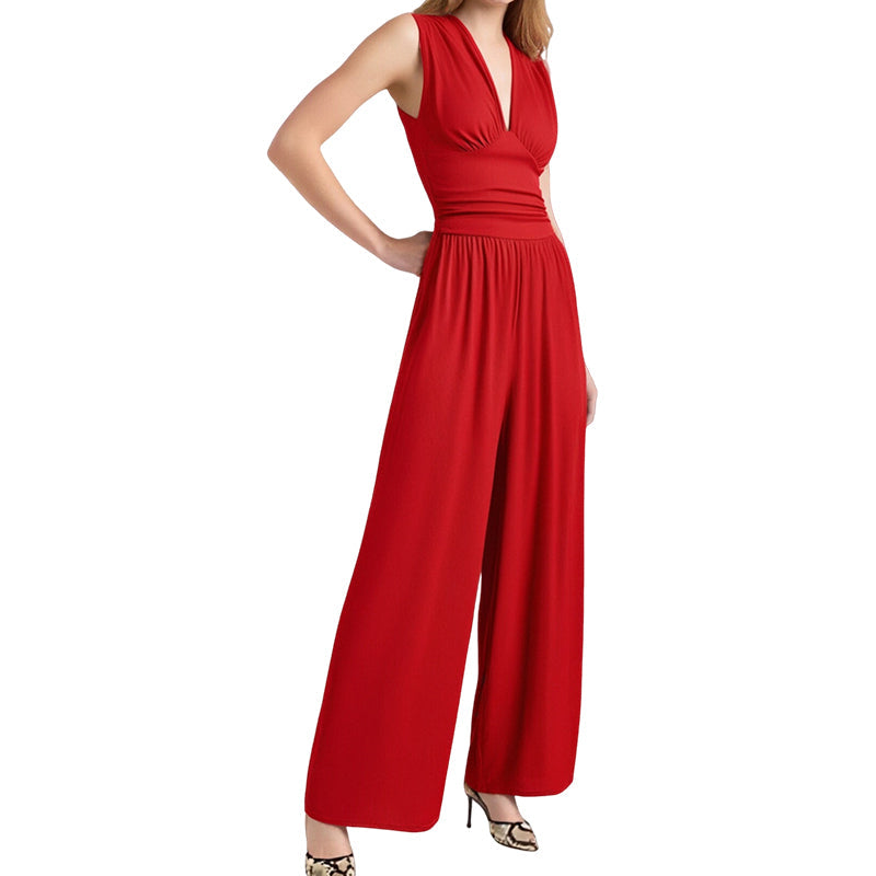 👗 50% RABATT! 🌞 Der Wow-Jumpsuit "Confidence" – Tiefer V-Ausschnitt & figurschmeichelnde Silhouette – perfekt für Frühling und besondere Anlässe ✨