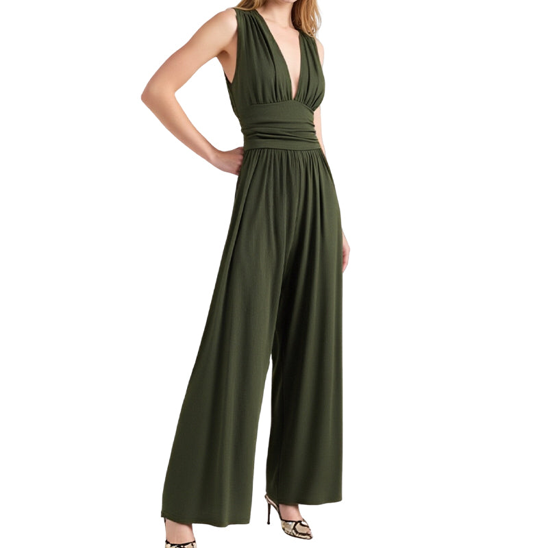 👗 50% RABATT! 🌞 Der Wow-Jumpsuit "Confidence" – Tiefer V-Ausschnitt & figurschmeichelnde Silhouette – perfekt für Frühling und besondere Anlässe ✨