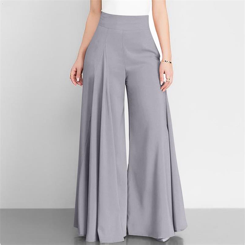 Freietaube Einfarbige hoher Taille weitem Bein Hose