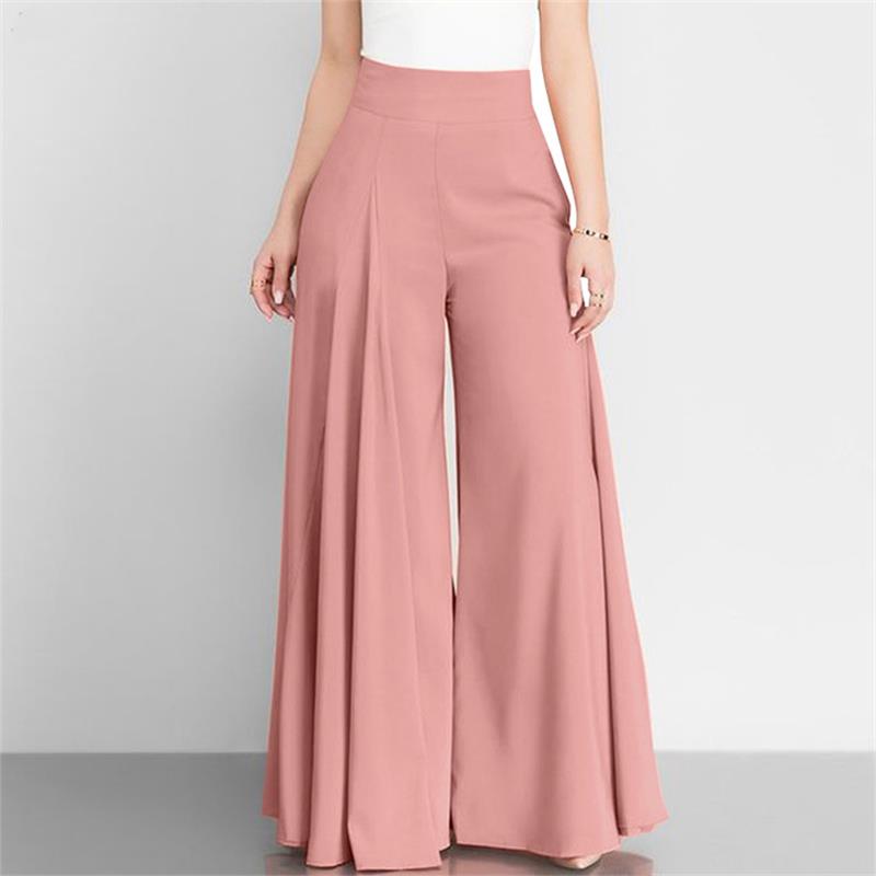 Freietaube Einfarbige hoher Taille weitem Bein Hose