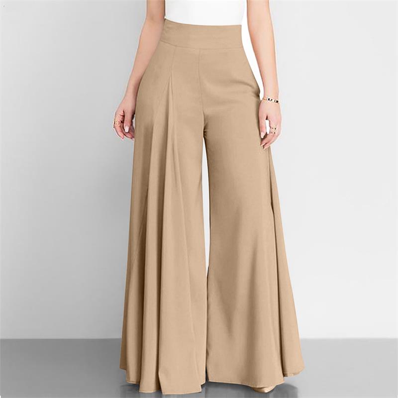 Freietaube Einfarbige hoher Taille weitem Bein Hose