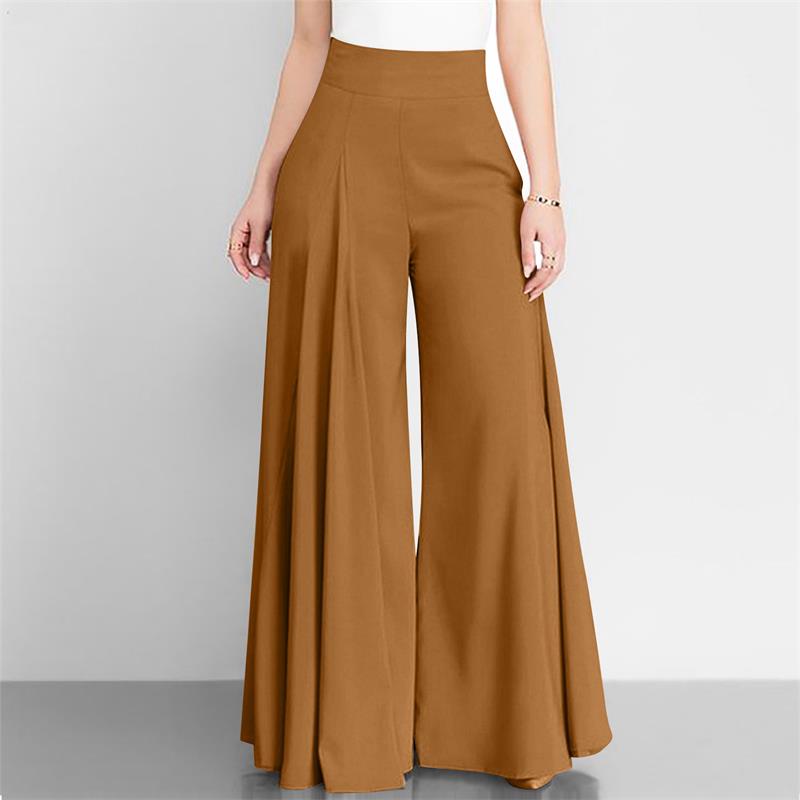 Freietaube Einfarbige hoher Taille weitem Bein Hose