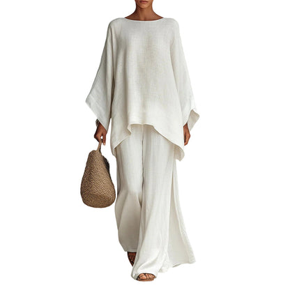 🛍️ Damenset: Langes Oberteil & weite Hose