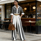 🏆✨Gestreiftes Shirt & weite Hose im Set – bequem & stilvoll für den Alltag