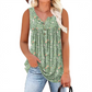 🌸 Ärmelloses Top mit Print & Knöpfen für Damen – Leichter Stoff, Lässiger Look & Perfekt Für Warme Tage ☀️