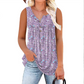 🌸 Ärmelloses Top mit Print & Knöpfen für Damen – Leichter Stoff, Lässiger Look & Perfekt Für Warme Tage ☀️