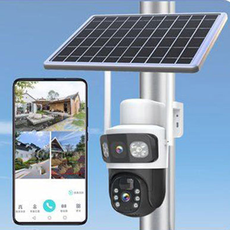 📹 50% RABATT! ☀️ Solarbetriebene Überwachungskamera mit Akku – Dual-Objektiv, 3-Geteiltes Bild & HD-Nachtsicht, Per App Steuerbar Für Maximale Sicherheit 🔭