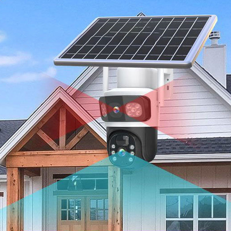 📹 50% RABATT! ☀️ Solarbetriebene Überwachungskamera mit Akku – Dual-Objektiv, 3-Geteiltes Bild & HD-Nachtsicht, Per App Steuerbar Für Maximale Sicherheit 🔭