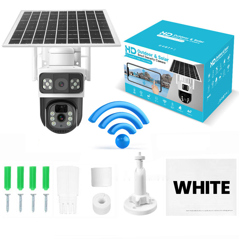 📹 50% RABATT! ☀️ Solarbetriebene Überwachungskamera mit Akku – Dual-Objektiv, 3-Geteiltes Bild & HD-Nachtsicht, Per App Steuerbar Für Maximale Sicherheit 🔭