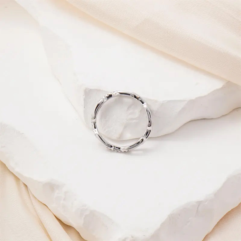 💍 50% RABATT! ✨ Offener Manschettenring mit Funkelnden Zirkonia-Steinen – Elegantes Design, Einstellbare Größe & Perfekt Für Jeden Anlass 💎