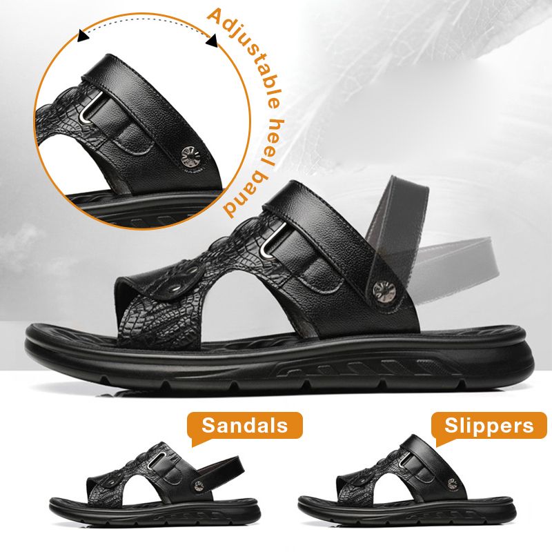 Doppelzweck hohle atmungsaktive Herrensandalen aus Rindsleder