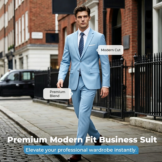🏆61% Rabatt – Jetzt zuschlagen!🔥Zweiteiliges Business-Anzugset für Herren in Modern Fit