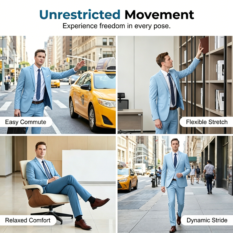 🏆61% Rabatt – Jetzt zuschlagen!🔥Zweiteiliges Business-Anzugset für Herren in Modern Fit