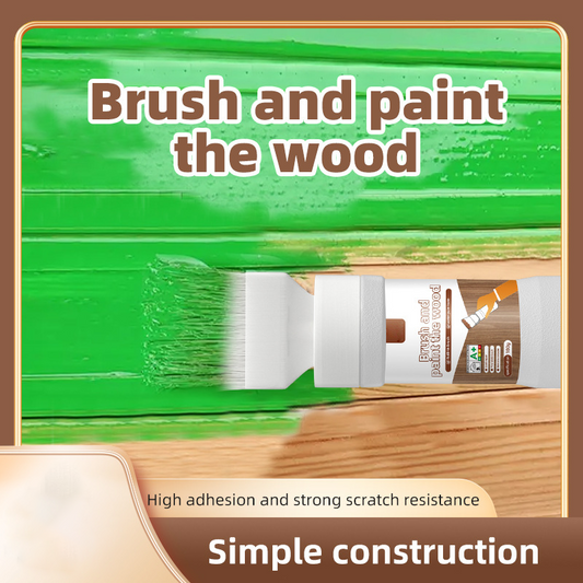 🖌️ 50% RABATT! 🔧 2-in-1 Holzrenovierungs-Pinsel – Repariert Kratzer, Deckt Abnutzung Ab & Ideal Für Möbel, Fußböden & Holzarbeiten 🪑