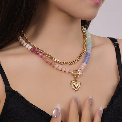 Boho-Regenbogenkette mit Perlen & Kette – bunt & leicht – für besondere Akzente🌈📿