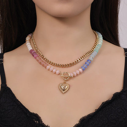 Boho-Regenbogenkette mit Perlen & Kette – bunt & leicht – für besondere Akzente🌈📿