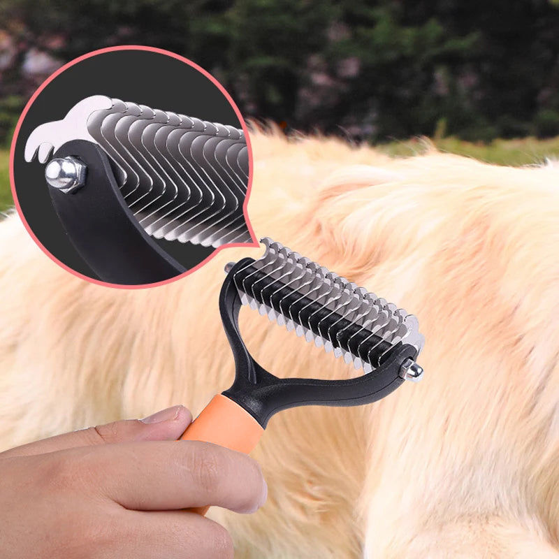 🐾 SPEZIALANGEBOT: 50% RABATT! 🐱 Doppelseitige Fellpflege-Enthaarbürste – Effektiv gegen Losehaar, Sanft zur Haut ✨