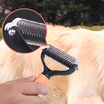 🐾 SPEZIALANGEBOT: 50% RABATT! 🐱 Doppelseitige Fellpflege-Enthaarbürste – Effektiv gegen Losehaar, Sanft zur Haut ✨