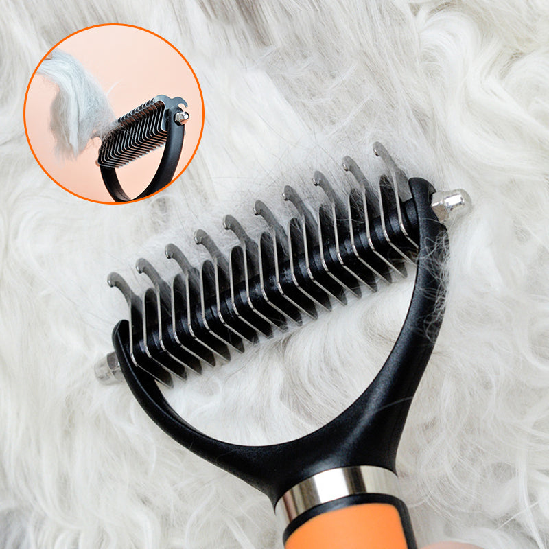 🐾 SPEZIALANGEBOT: 50% RABATT! 🐱 Doppelseitige Fellpflege-Enthaarbürste – Effektiv gegen Losehaar, Sanft zur Haut ✨