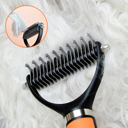 🐾 SPEZIALANGEBOT: 50% RABATT! 🐱 Doppelseitige Fellpflege-Enthaarbürste – Effektiv gegen Losehaar, Sanft zur Haut ✨