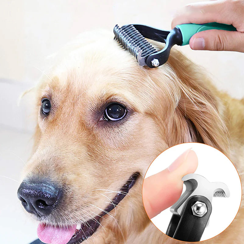 🐾 SPEZIALANGEBOT: 50% RABATT! 🐱 Doppelseitige Fellpflege-Enthaarbürste – Effektiv gegen Losehaar, Sanft zur Haut ✨