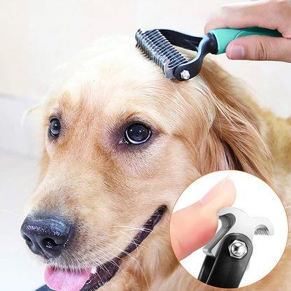 🐾 SPEZIALANGEBOT: 50% RABATT! 🐱 Doppelseitige Fellpflege-Enthaarbürste – Effektiv gegen Losehaar, Sanft zur Haut ✨
