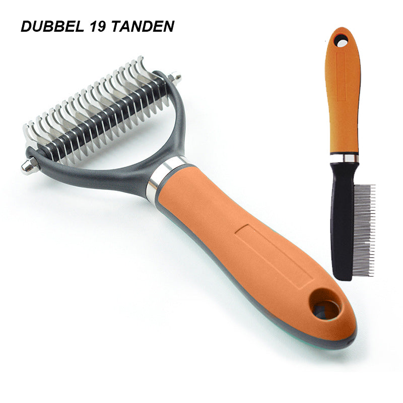 🐾 SPEZIALANGEBOT: 50% RABATT! 🐱 Doppelseitige Fellpflege-Enthaarbürste – Effektiv gegen Losehaar, Sanft zur Haut ✨