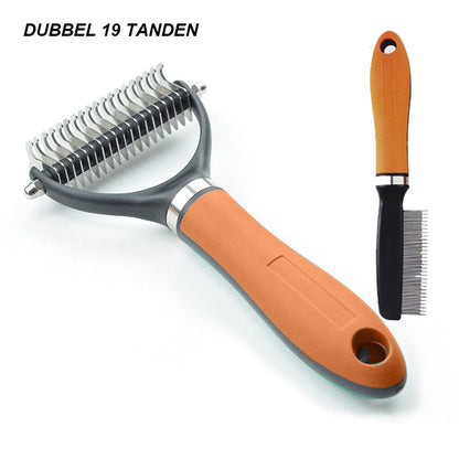 🐾 SPEZIALANGEBOT: 50% RABATT! 🐱 Doppelseitige Fellpflege-Enthaarbürste – Effektiv gegen Losehaar, Sanft zur Haut ✨