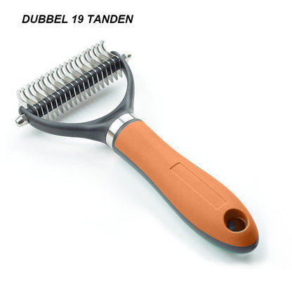 🐾 SPEZIALANGEBOT: 50% RABATT! 🐱 Doppelseitige Fellpflege-Enthaarbürste – Effektiv gegen Losehaar, Sanft zur Haut ✨